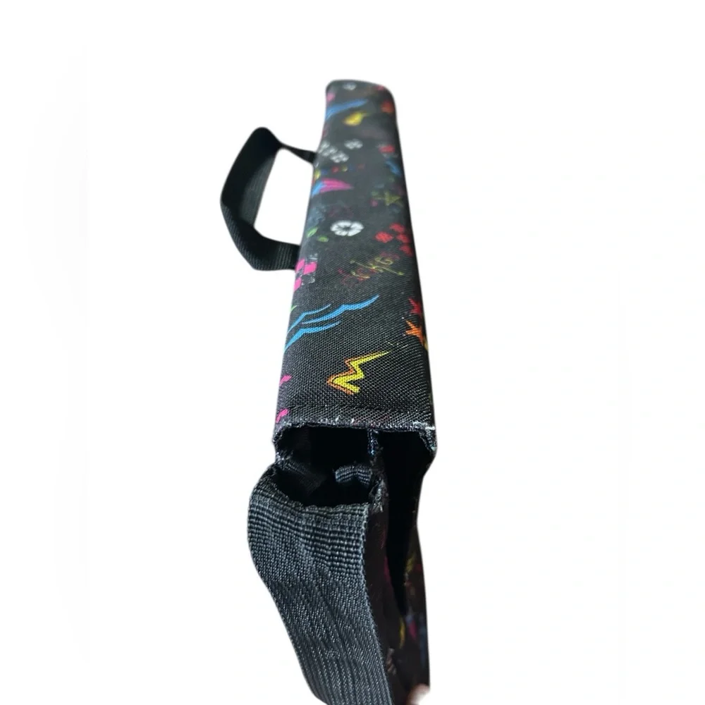 Dickies Black Laptop Messenger Bag with Multicolor Graphics